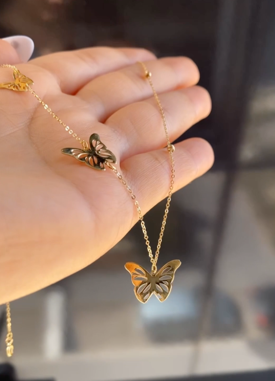 Collier en Or 18k " Les Papillons D'or "